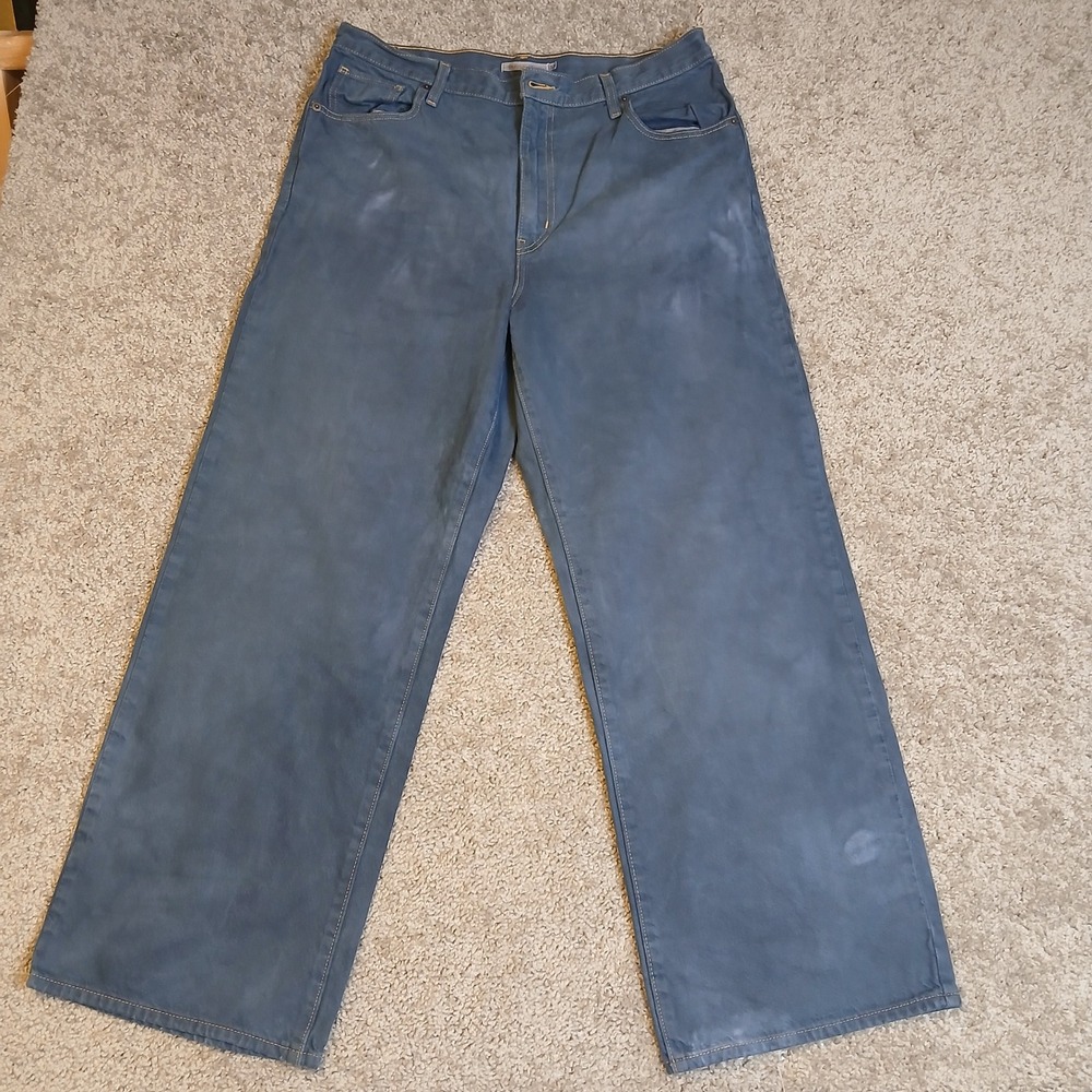 Levis High Waisted Straight Leg Jeans Blue Faded Wash Size 32 Vintage Style - Picture 2 of 13